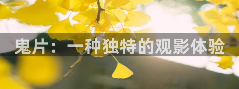 奇优影院在线观看在线观看：鬼片：一种独特的观影体验